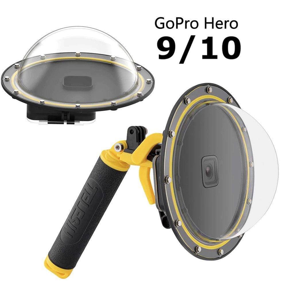 Dome 6` Telesin com estanque, bastão e gatilho GoPro 9 e 10