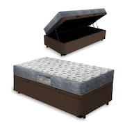 Cama Box Baú Solteiro + Colchão Ortopédico D33 - Ortobom - Iso 100 88x188x60cm