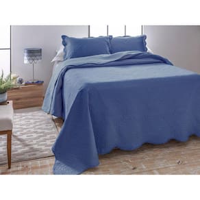 Kit Colcha Jolitex Casal Dyuri Ultrassonic Dupla Face Azul