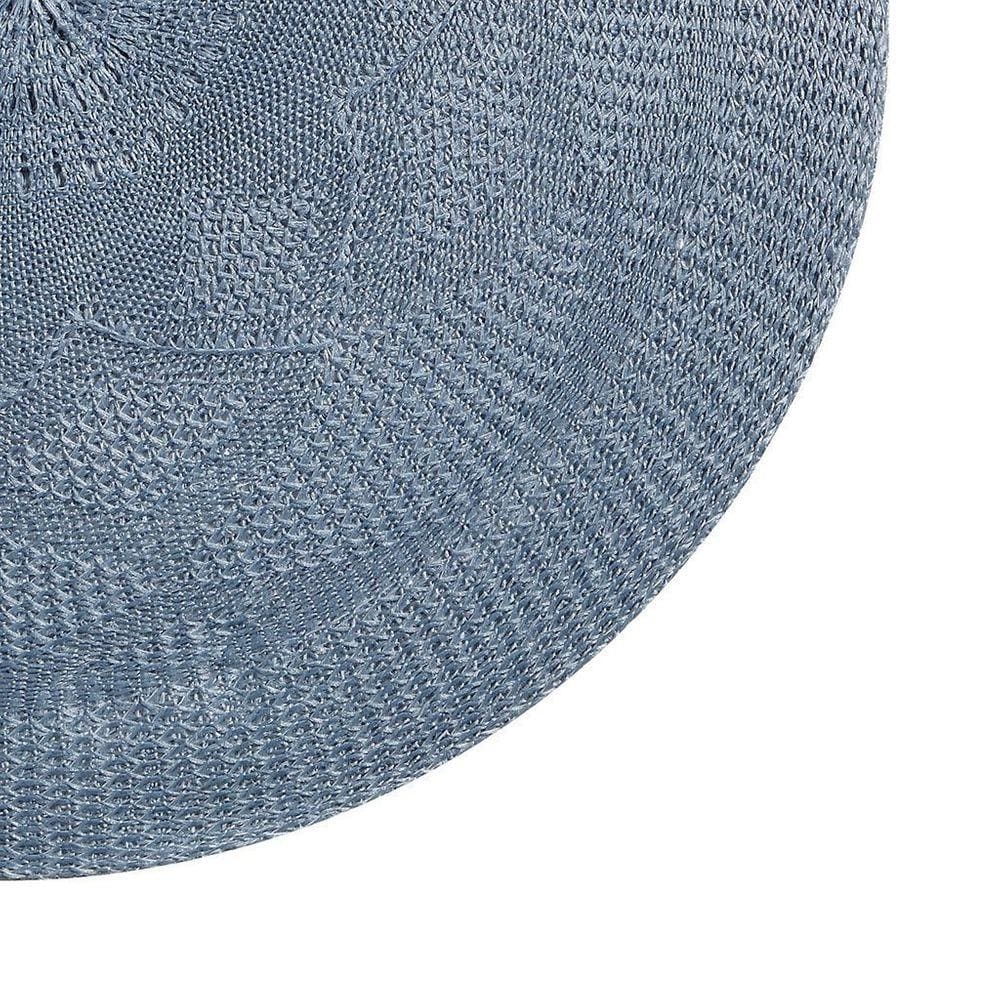 Jogo americano redondo 4 unidades - renda azul