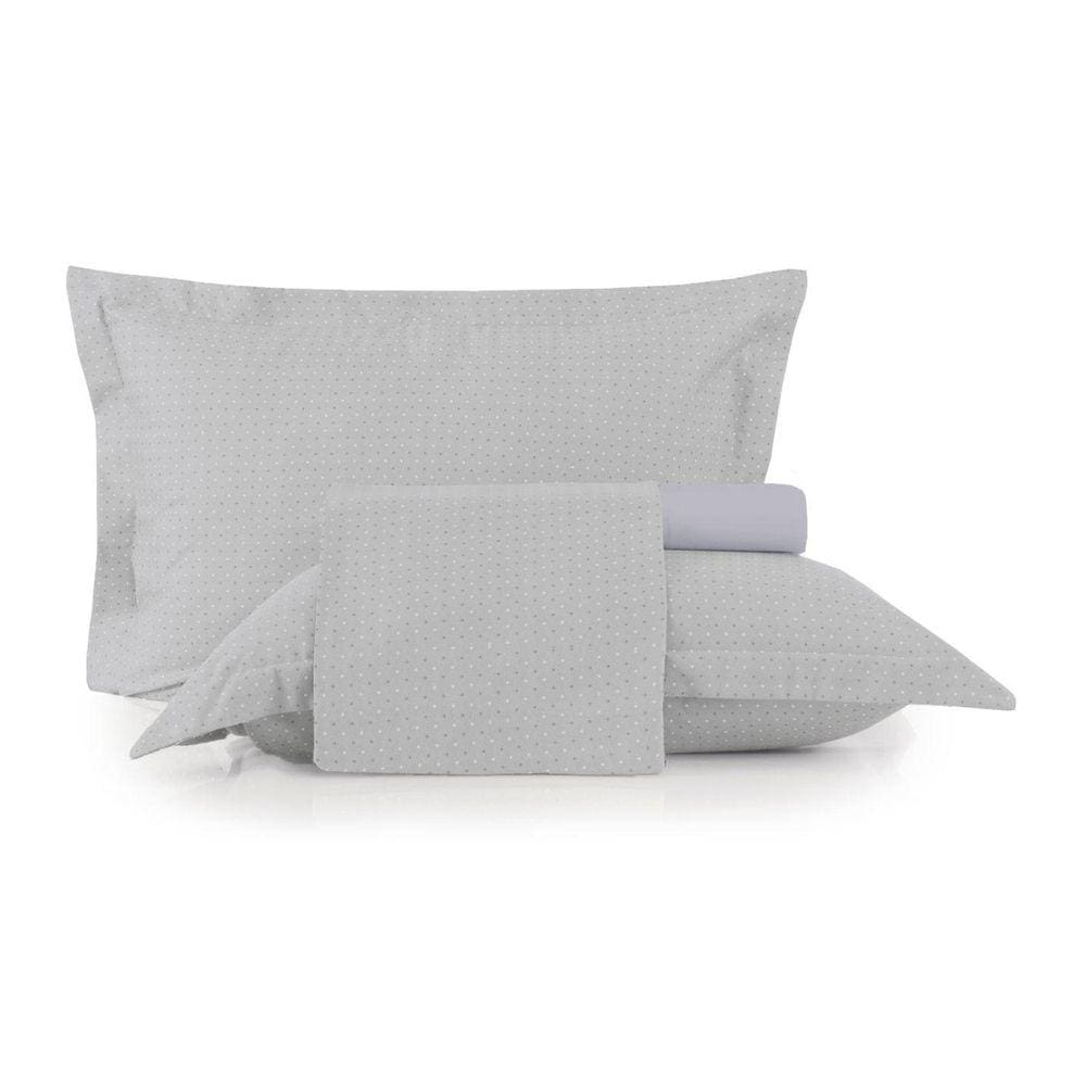Jogo De Cama Casal 3 Pçs Toque Acetinado Play Gris