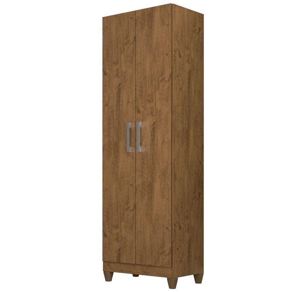 Armário Multiuso Organizador 2 Portas Astrid M07 Castanho Wood - Mpozenato