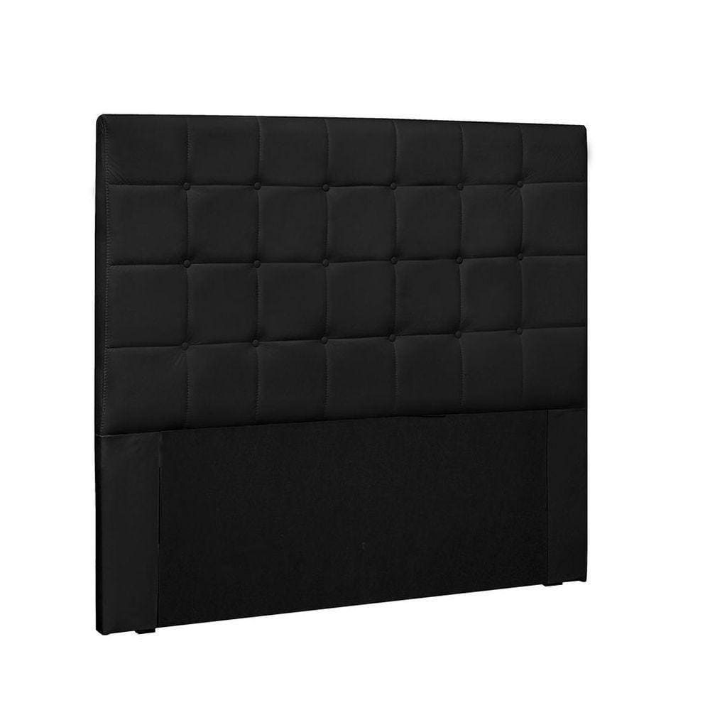 Cabeceira Verona Cama Box Casal 140 Cm Corino Preto