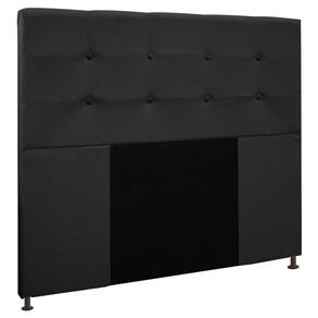 Cabeceira Cama Box Casal 140Cm D10 Safira Suede Preto - Mpozenato