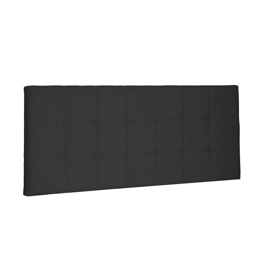 Cabeceira Painel Verona King 195cm Suede Preto