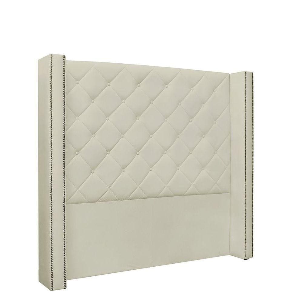Cabeceira Vicenza Cama Box King 195 Cm Corino Bege