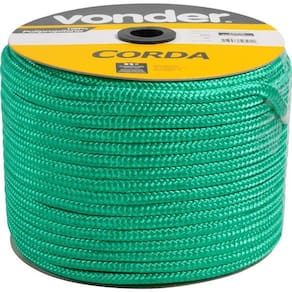 Corda Multifilamentada Trançada 8mmx258m 7,45kg Verde Polipr