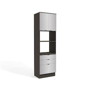 Kit Forno Nox 2 Portas 3 Gavetas Onix/steel 70cm X 52cm