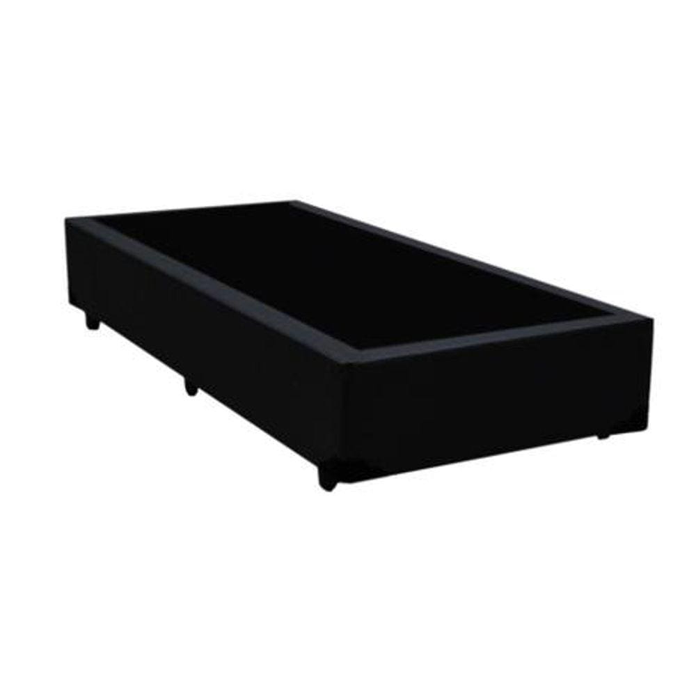 Base Box Blindado Solteirão AColchoes Suede Marrom 40x96x203
