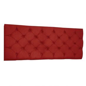 Cabeceira Painel Capitonê Solteiro 0,90m Jade Suede Vermelho