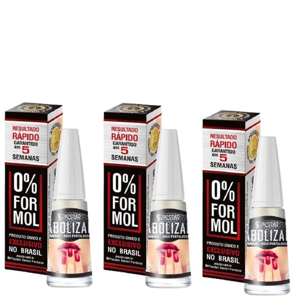 Pacstar Kit Base Anabolizante de Unhas 3x8ml