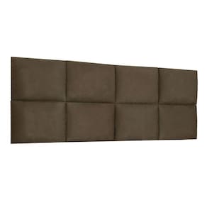 Cabeceira Painel Modulada Casal 1,40m Lorena Suede Marrom