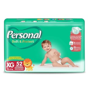 Fralda Personal Soft e Protect Hiper XG 52 Unidades