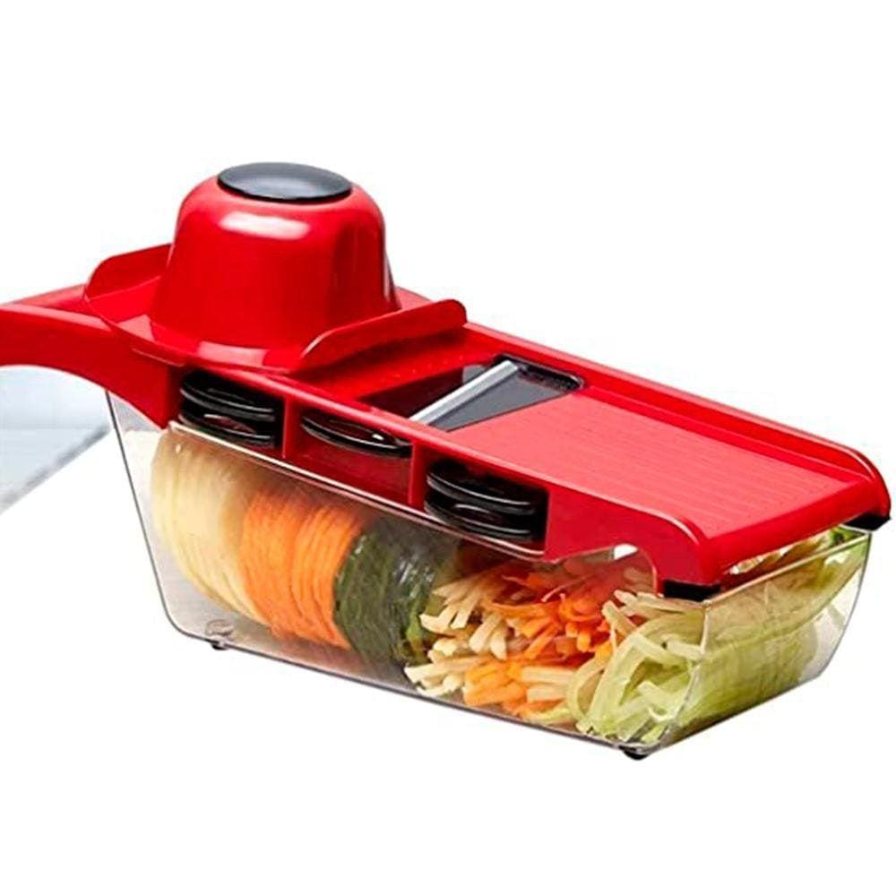Mandoline Slicer Cortador Fatiador Frutas E Legumes 6 Em 1