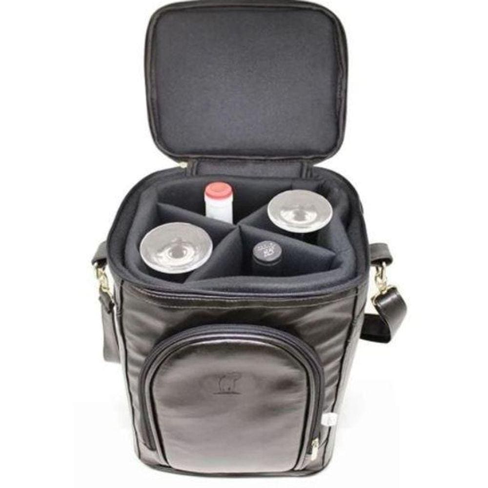 Bolsa Térmica Para Vinho - Wine Deluxe Marrom Para 4Garrafas