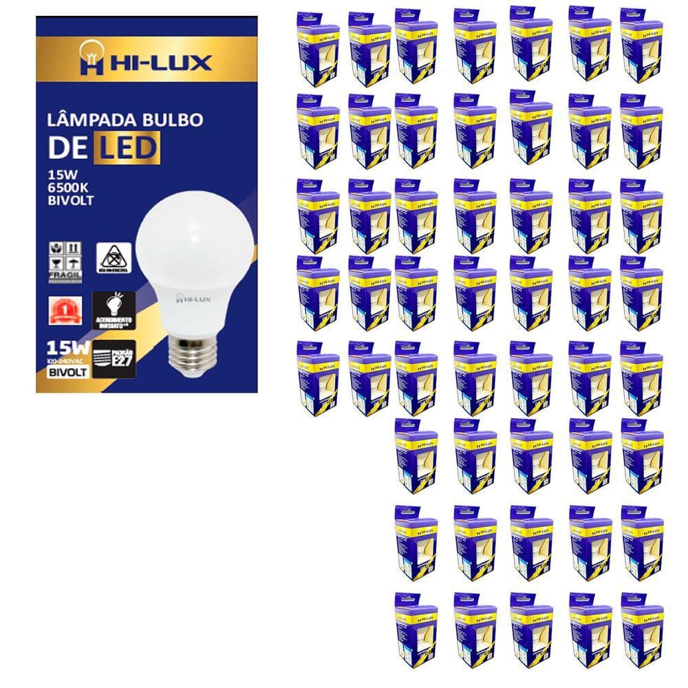 Kit 80 Lampadas De Led 15W 6500K E27