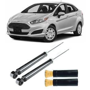 Amortecedor + Kit Batente Ford New Fiesta Traseiro 2011 Até 2018 O Par
