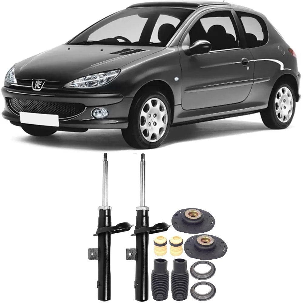 Amortecedor + Kit Batente Peugeot 206 Dianteiro 1998 Até 2010 O Par