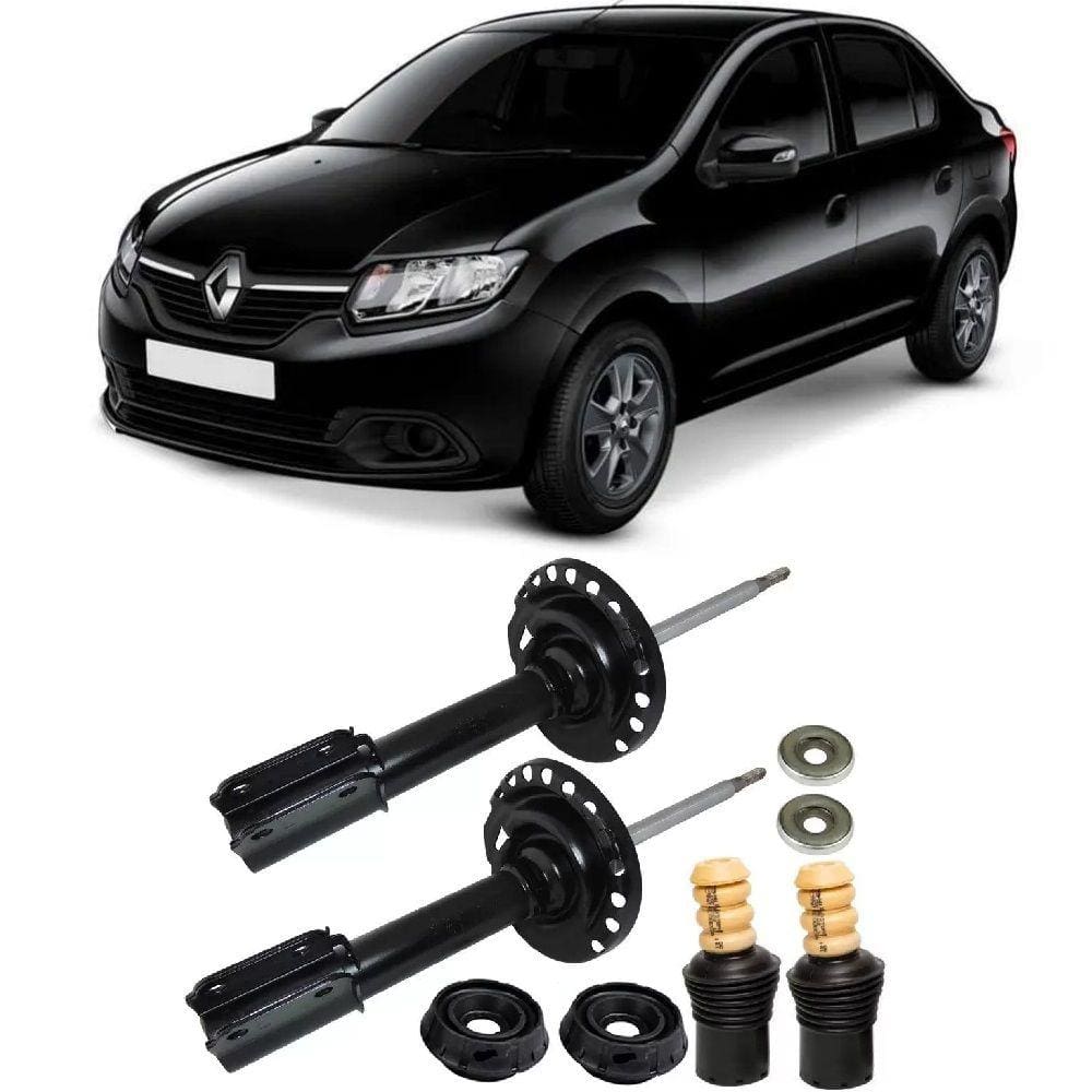 Amortecedor + Kit Batente Renault Logan Dianteiro 2014 Até 2020 O Par