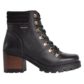 Bota Feminina Pegada Burnished Salto Médio Preto