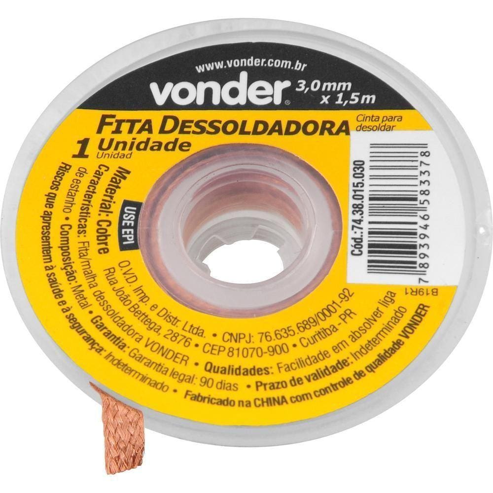 Fita Malha Dessoldadora 3mm X 1,5m Vonder