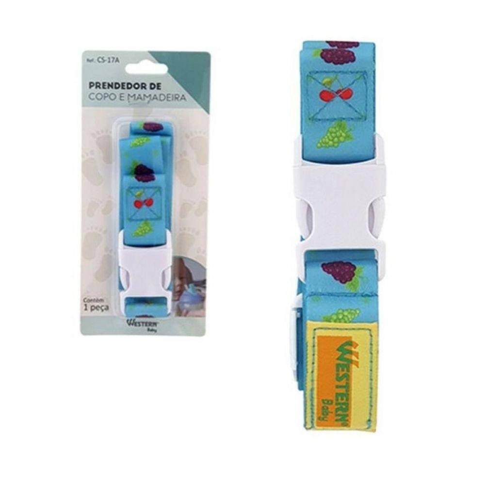 Prendedor De Copo E Mamadeira Decorado Azul Western Cs17a