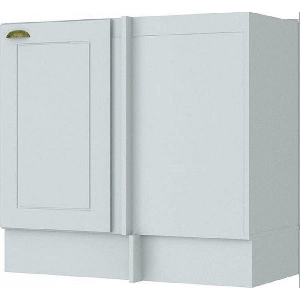 Balcão C361 Americana Canto Reto Com 1 Porta Sem Tampo Henn Branco