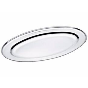 Bandeja Travessa Em Inox Oval Para Porções 21Cm 10Pç