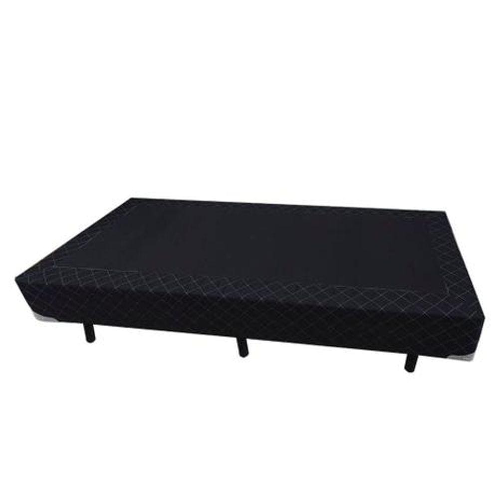 Base Box Blindado Solteiro AColchoes Sintético Marrom 40x78x188