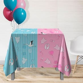 1 Toalha Mesa Festa TNT Chá Revelação Menina Menino 140X300