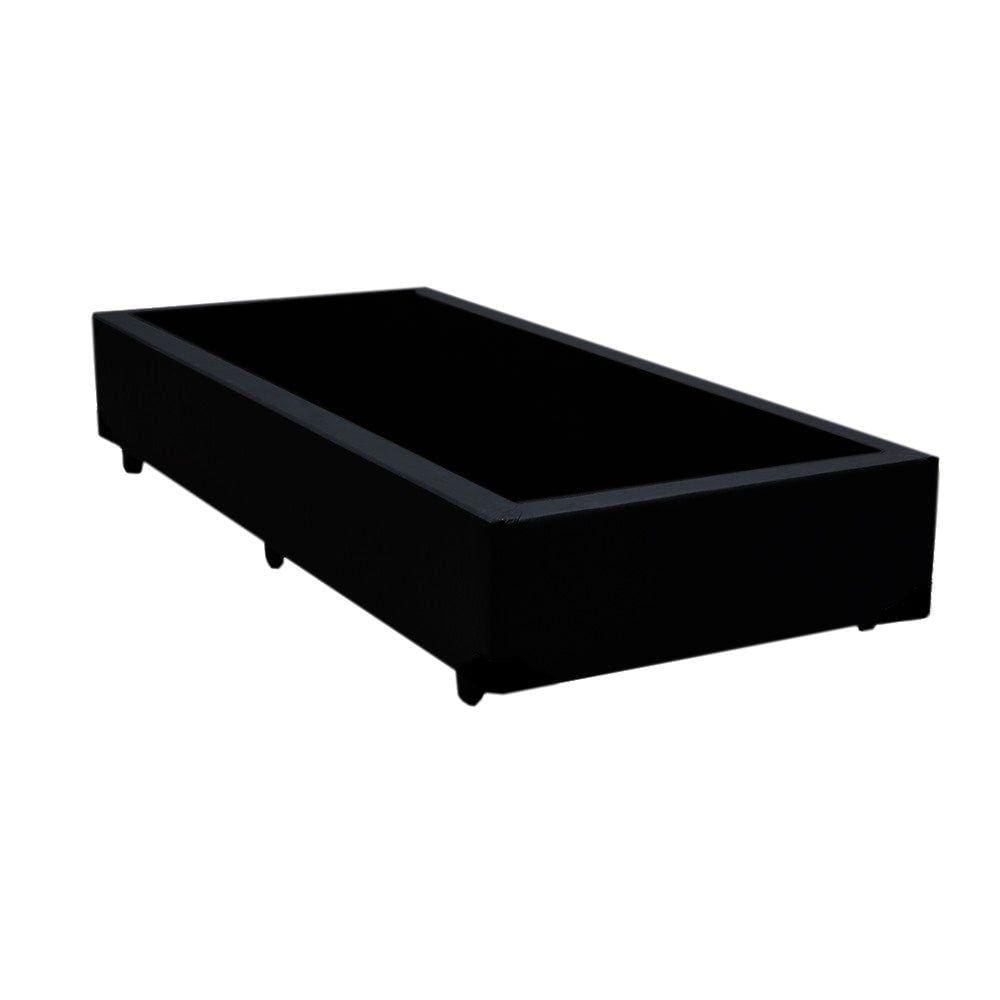 Base Box Blindado Solteirão AColchoes Sintético Preto 40x96x203