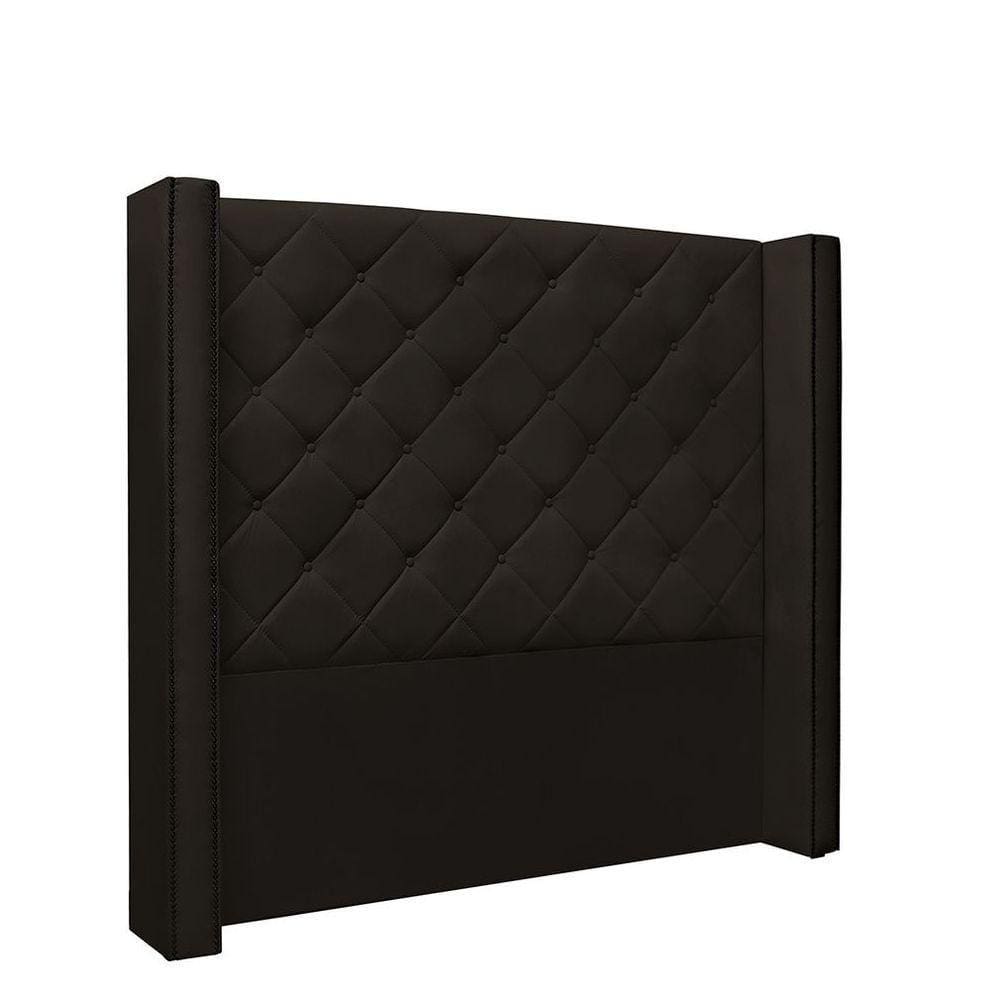 Cabeceira Vicenza Cama Box Casal 140 Cm Corino Marrom