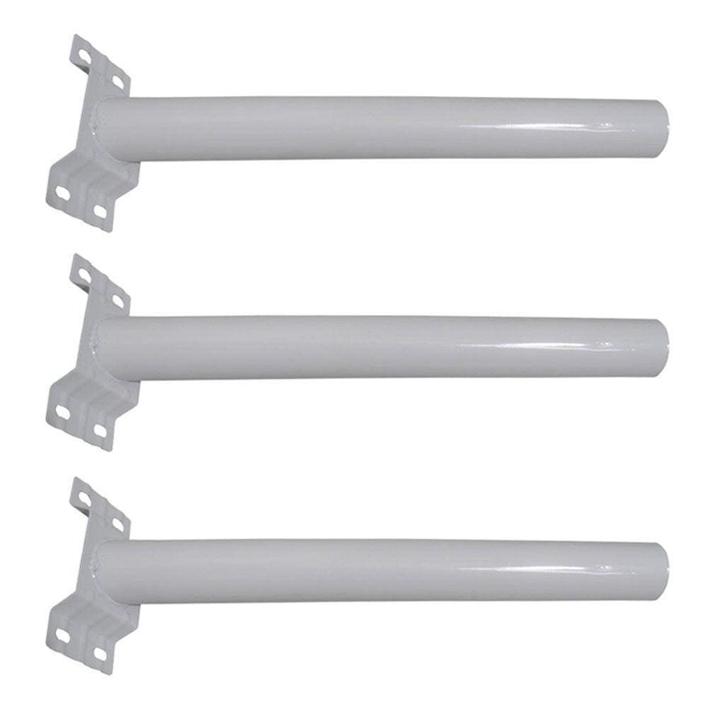 Suporte Luminaria Solar Barra Poste Aço 3 Unidades