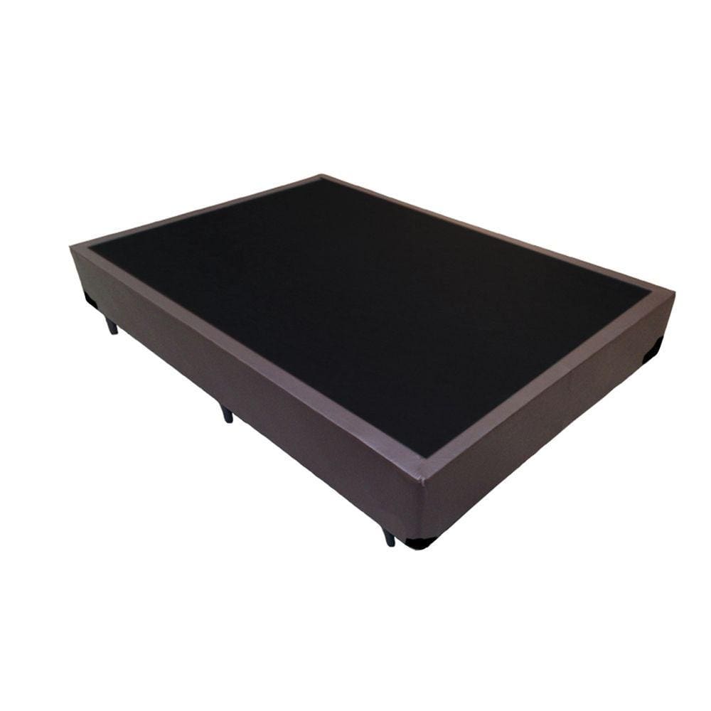 Base Box Blindado Casal AColchoes Sintético Marrom 40x138x188