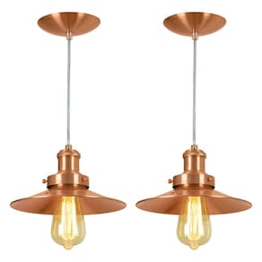 Kit 2 Pendentes Nordic Industrial 22 Cm New Cobre