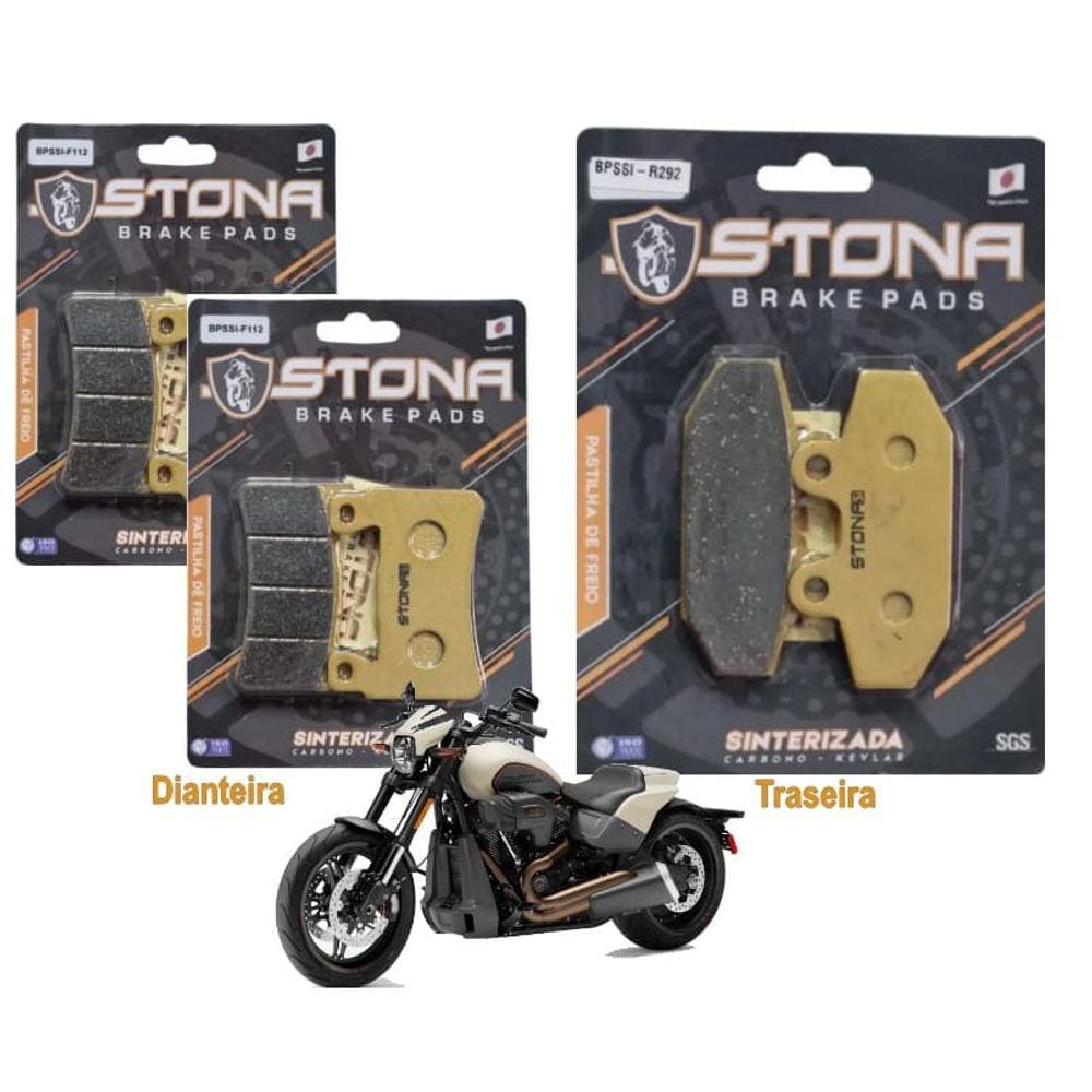 Jogo pastilha freio Stona D/T Harley FXDR 114 1870 2020