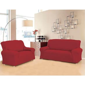 Kit Capa para Sofá 2 e 3 Lugares Vermelho New City Casa Doro