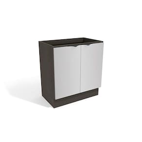 Balcão Nox 2 Portas Onix/steel 80cm X 52cm