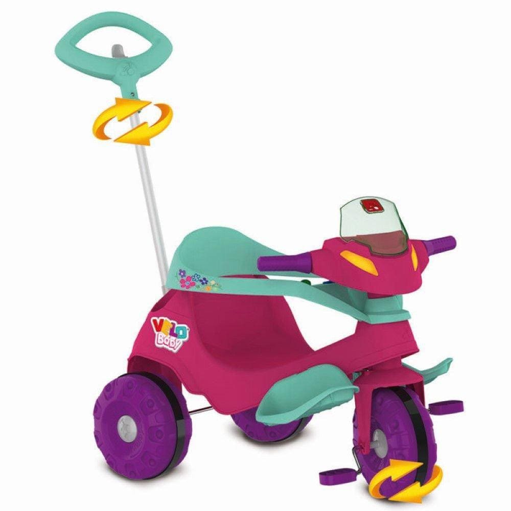 Triciclo Bandeirante Velobaby Com Pedal Rosa