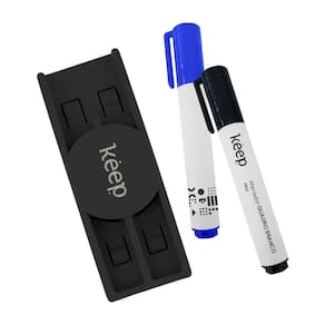 Kit Marcador Quadro Branco 2 Unidades C/ Apagador Magnético Keep - Mr010