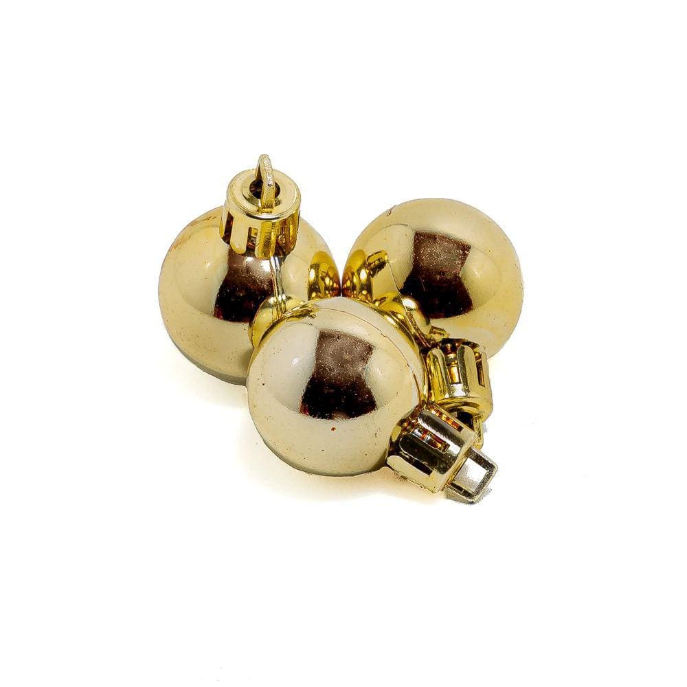 Kit Bola Natal Le 2,5cm com 20 Unidades Dourado