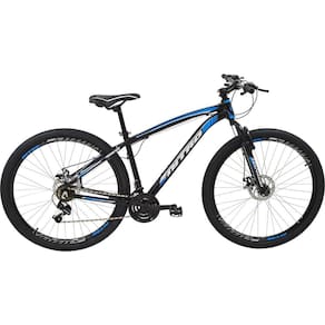 Bicicleta Aro 29 MTB Alumínio Quadro 17" Câmbio Shimano 21 velocidades Nitro Preta/Azul