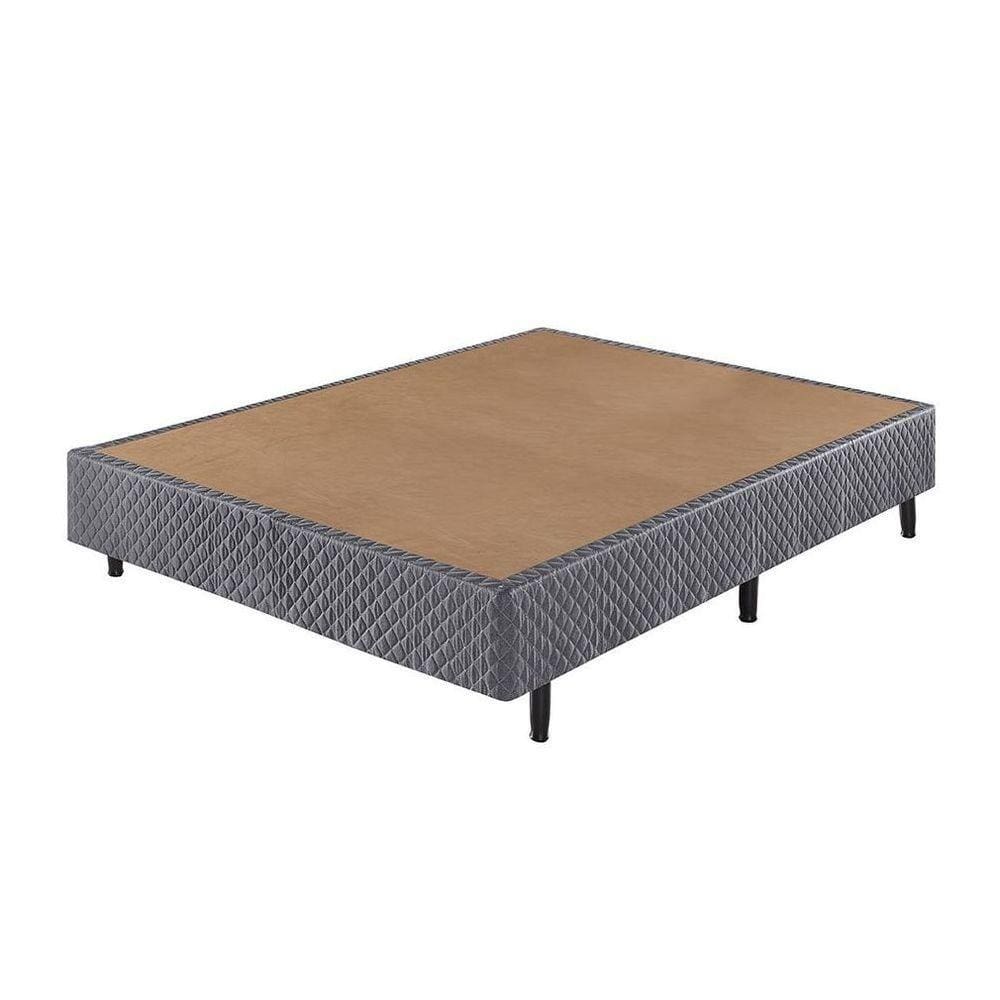 Base Box Casal Sommier 138x188cm Ecoflex Cinza
