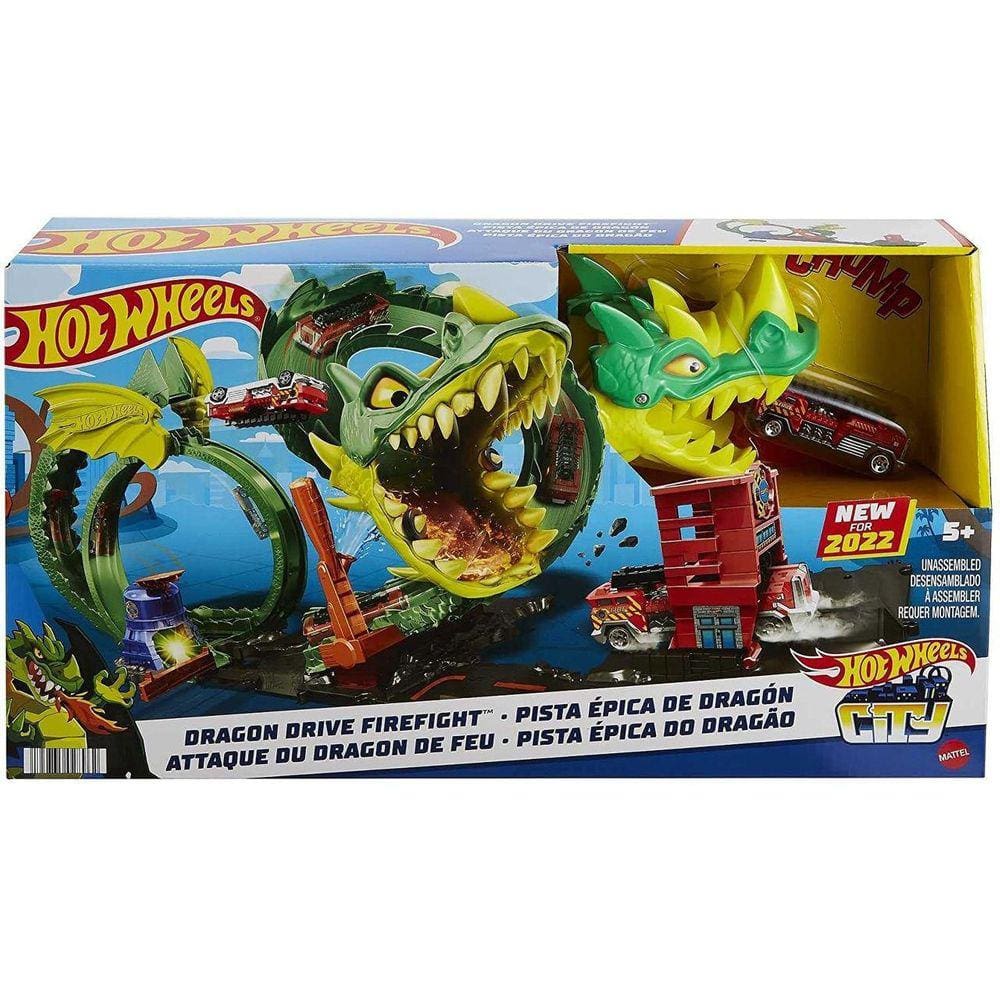 Hot Wheels City Pista Mordida do t-rex - Mattel em Promoção na