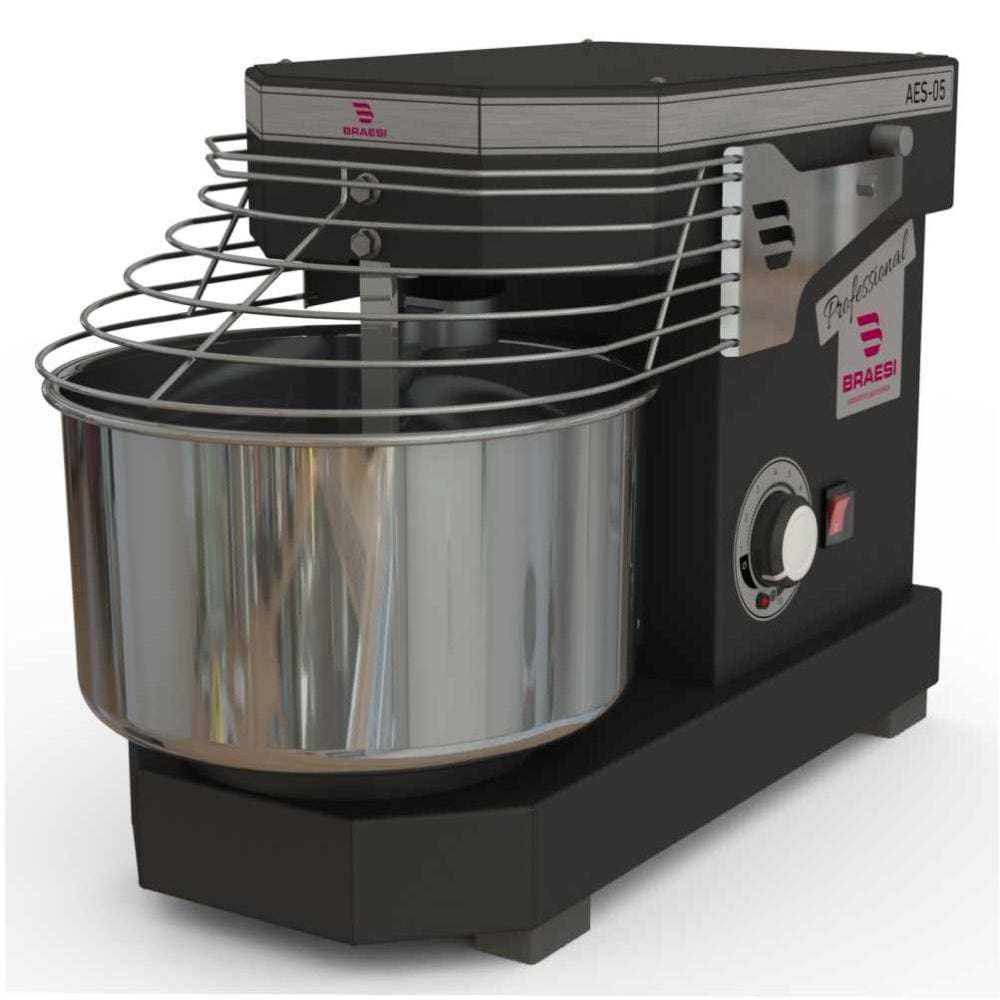 Amassadeira Espiral 5 kg AES-05 Preta Bivolt Automático - Braesi