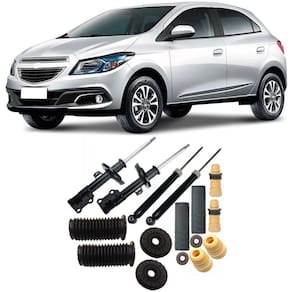 04 Amortecedores + 04 Kits Batentes Chevrolet Ônix 2013 Até 2019 DianteiroTraseiro