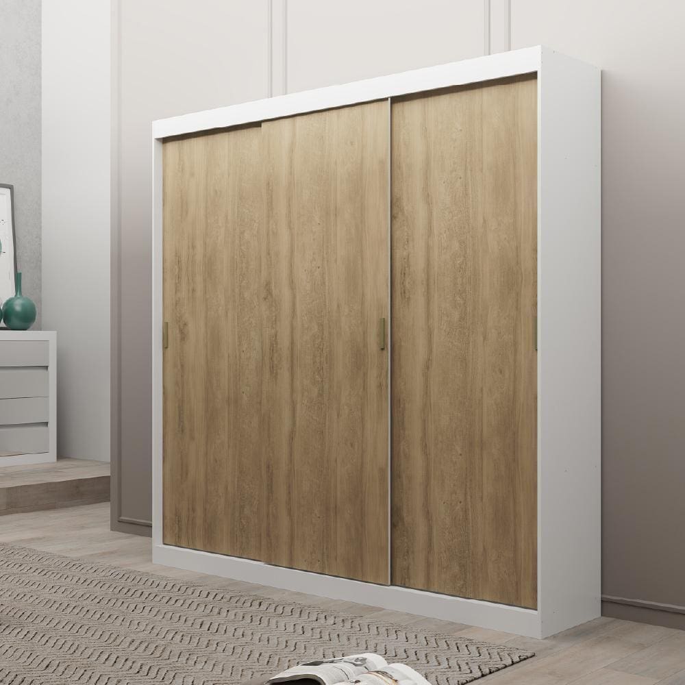 Guarda Roupa Casal 3 Portas 4 Gav Branco Carraro