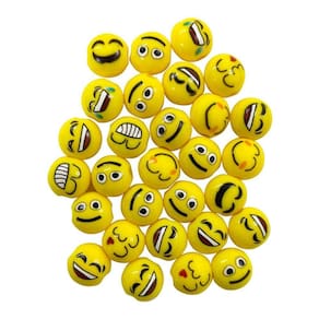 40 Missangas Carinha Emoji Whatsapp 12mm Para Colar Pulseira