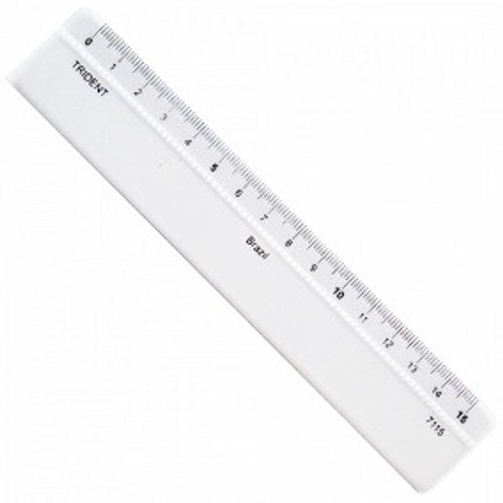 Regua Acrilico 15Cm Trident - 7115