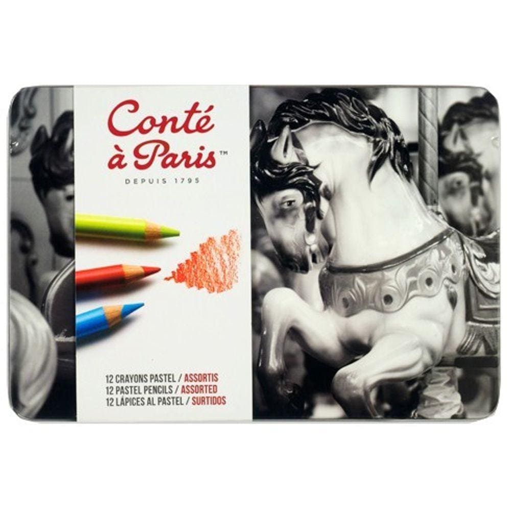 Lapis Pastel Seco Conte A Paris Estojo Com 12 Cores - 2181